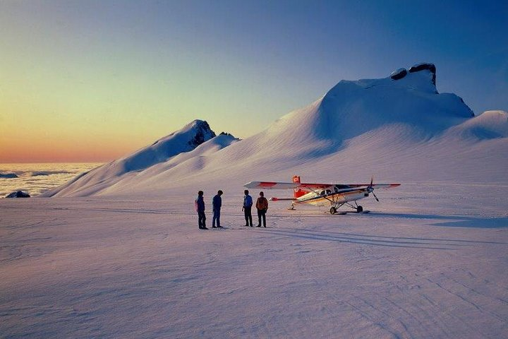 Ski Plane landing on the West Coast